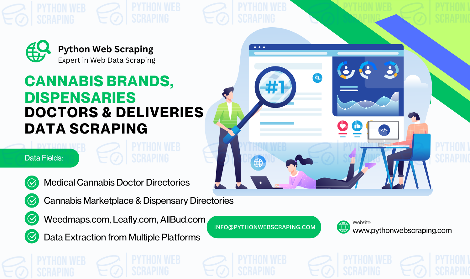 Cannabis Brands, Dispensaries, Doctors & Delivery Data Scraping